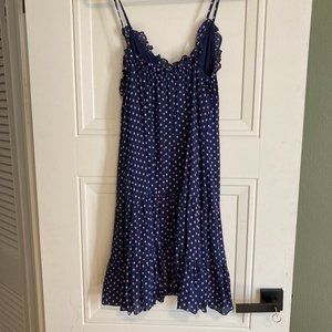 Rebecca Taylor Ikat Dot Print Silk Tank Dress